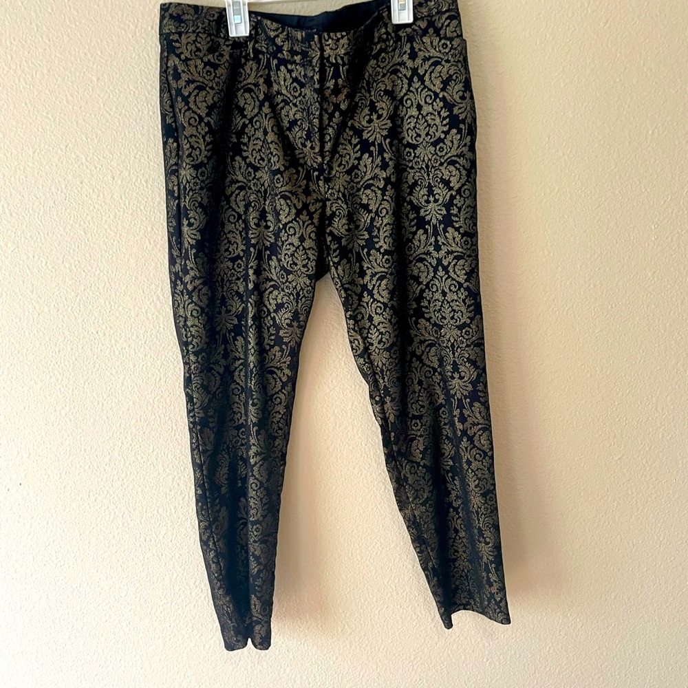 Gold and black capris